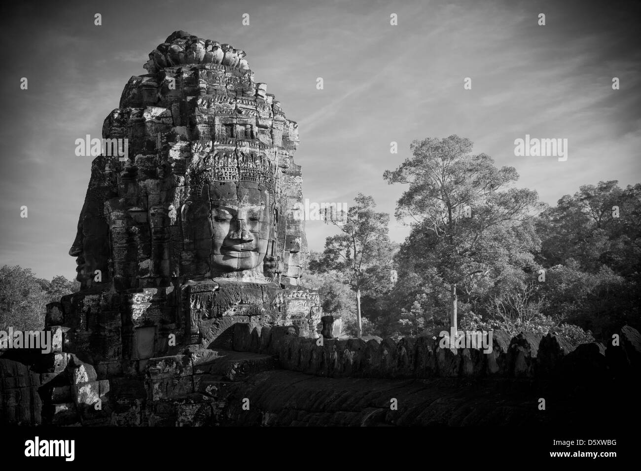 Rostros del templo Bayon, Angkor, Camboya Foto de stock