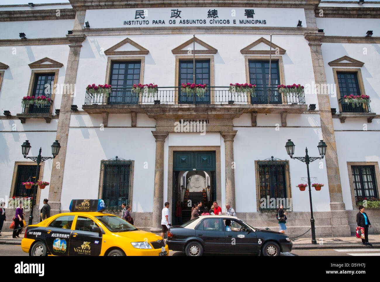 China, Macao, Leal Senado edificio en el centro histórico de Macao Foto de stock