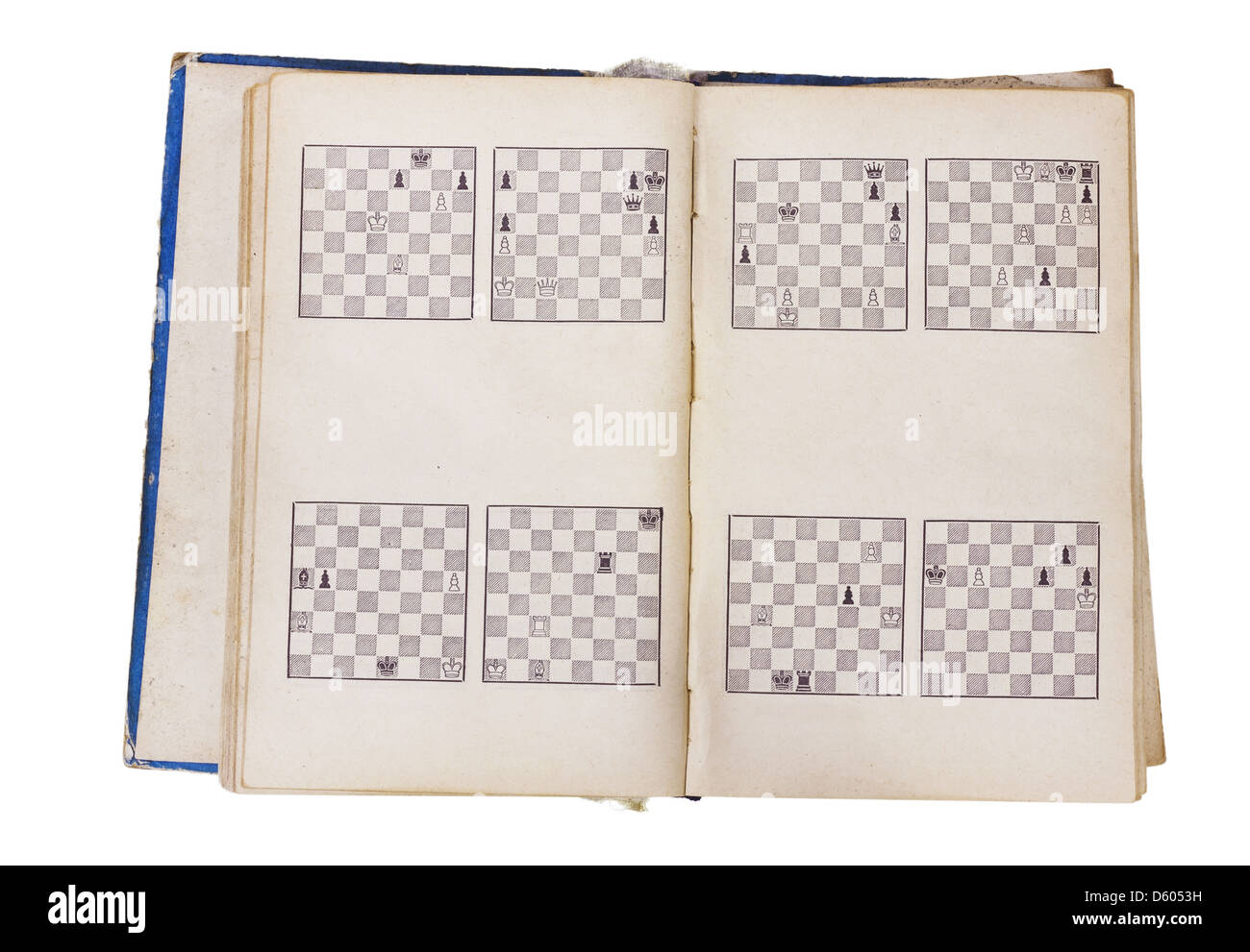 Páginas del libro de ajedrez Foto de stock