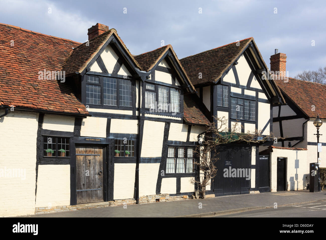 16Th Century Old Town Croft casa de madera del edificio de grado II en Stratford-upon-Avon, Warwickshire, Inglaterra, Reino Unido, Gran Bretaña Foto de stock