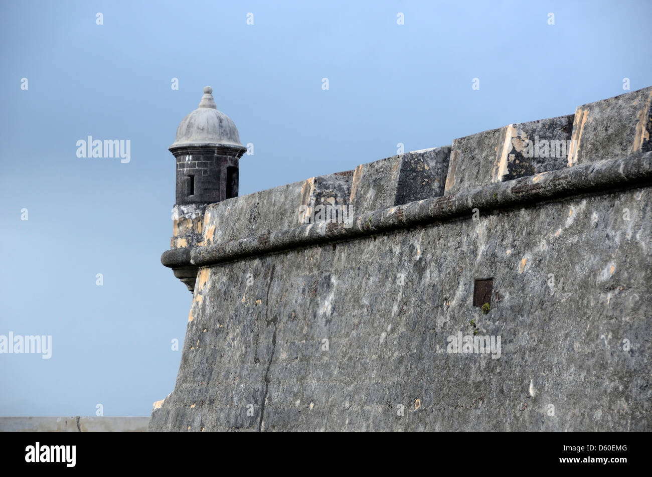 Estación de guardia en El Morro, sitio histórico nacional de San Juan, San Juan, Puerto Rico Foto de stock