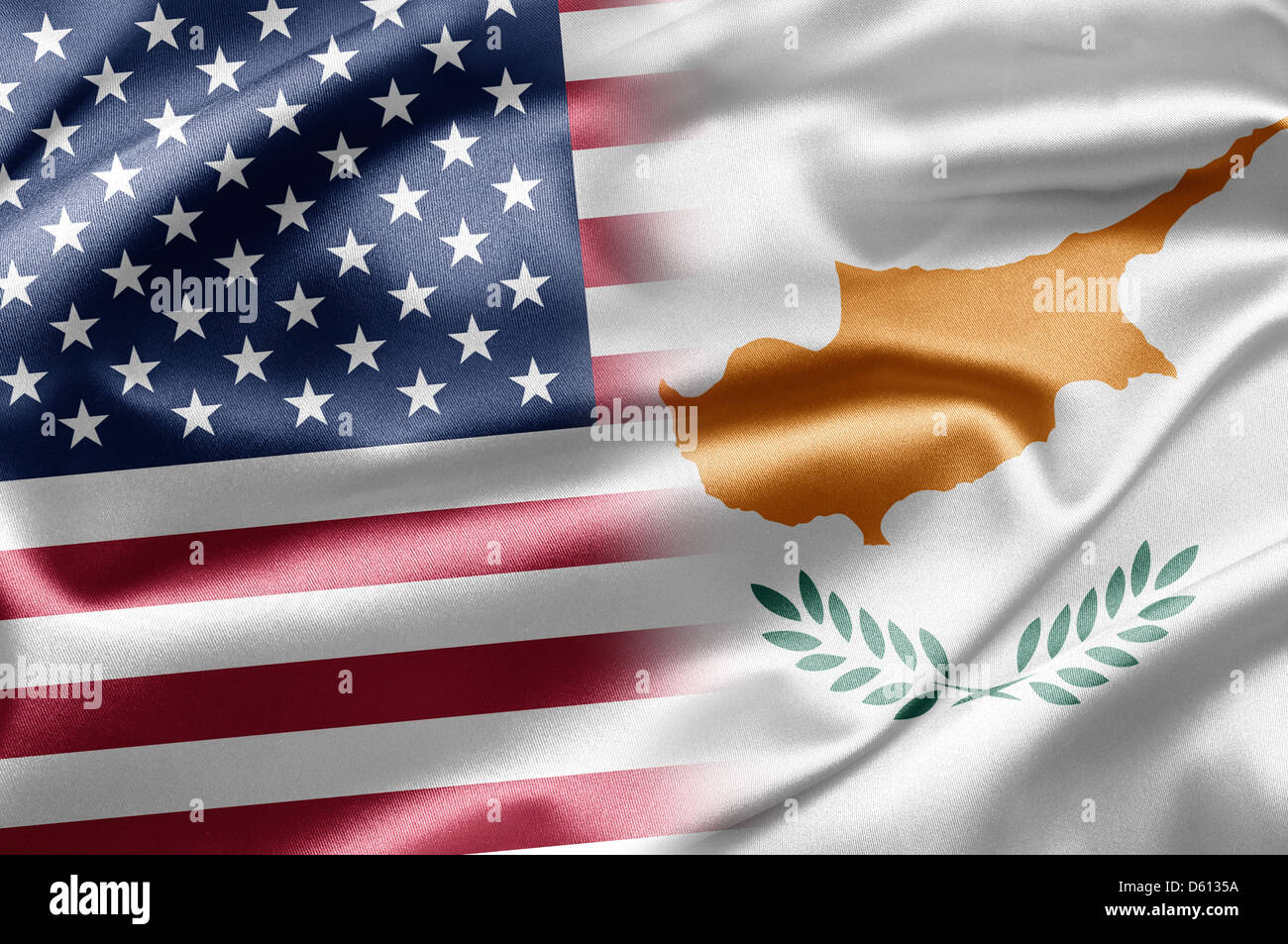 Estados Unidos y Chipre Foto de stock