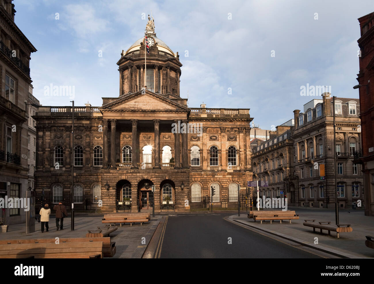 Ayuntamiento (1749-54) a un diseño por John Wood el Starez, High Street, Liverpool, Merseyside, Inglaterra Foto de stock