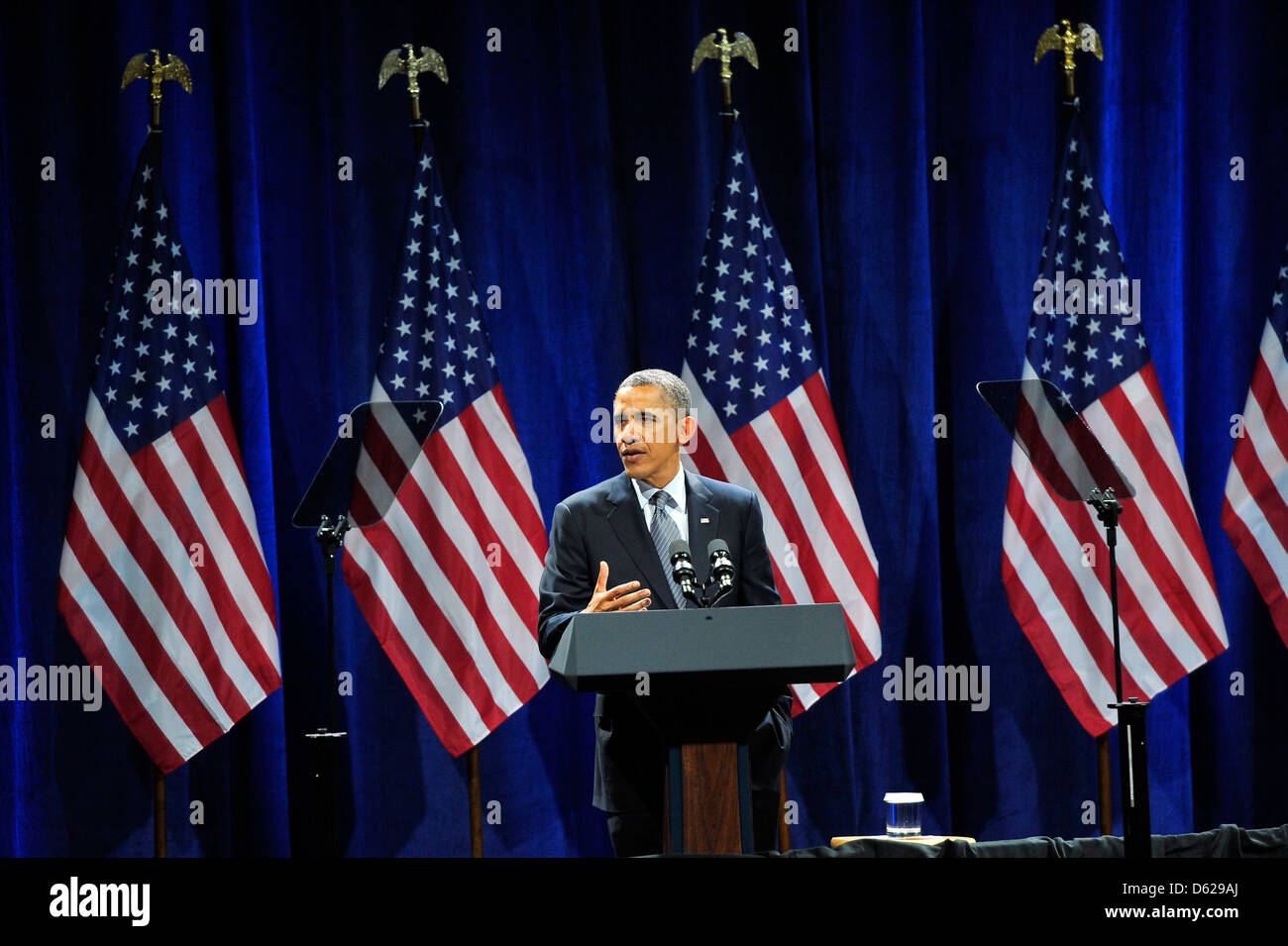 El presidente Barack Obama, evento de recaudación de fondos para el presidente Barack Obama en el Foro de Chicago, Illiis UIC Foto de stock