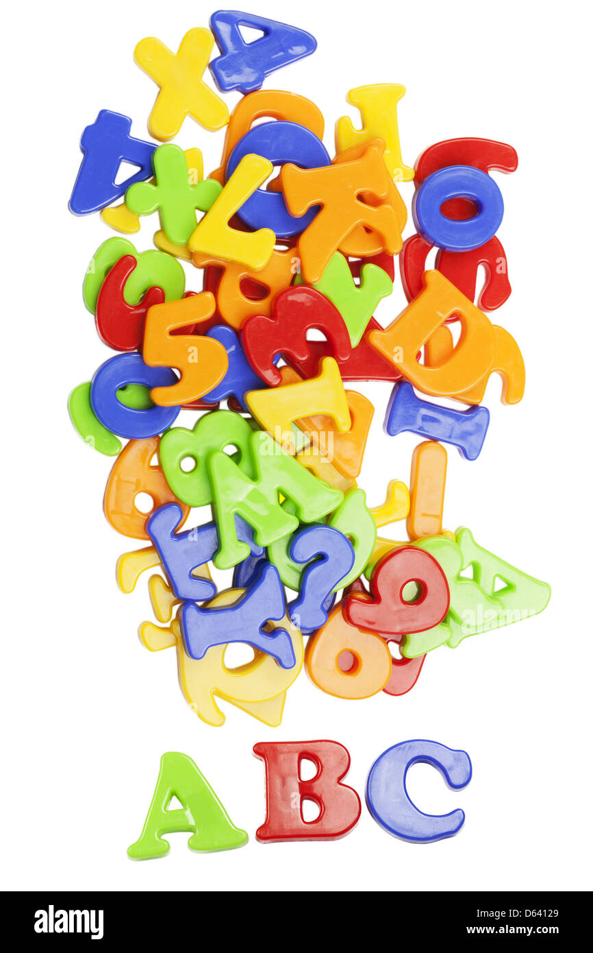 Letras ABC cerca de las letras del alfabeto plástico Fotografía de stock -  Alamy