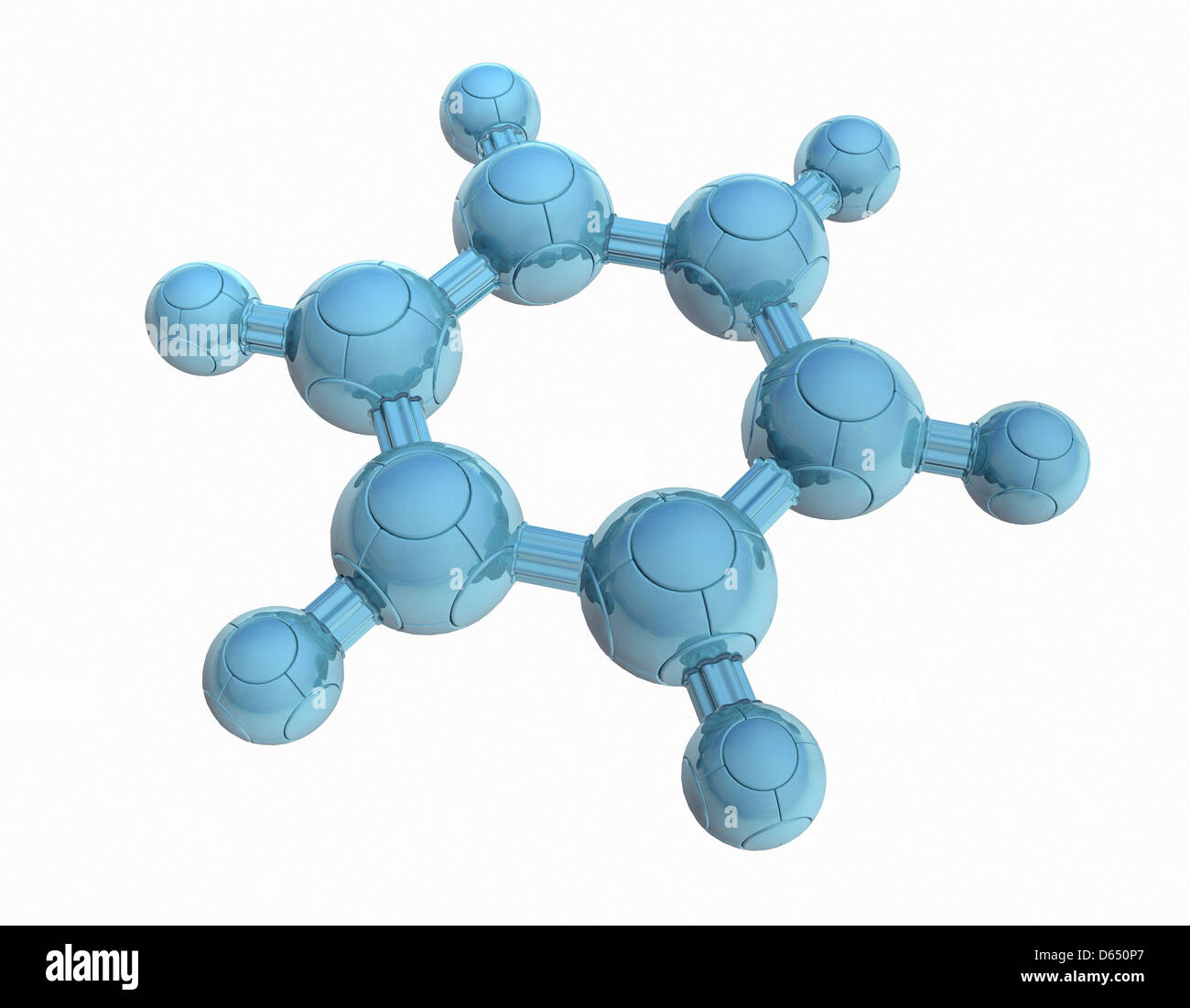 El benceno, el modelo molecular Foto de stock