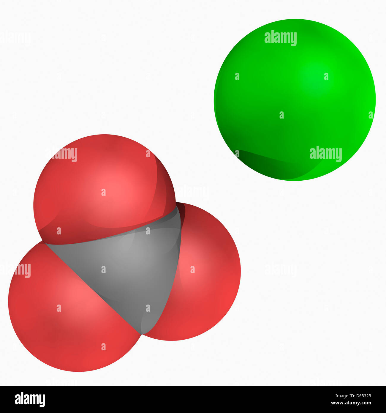 Molécula de carbonato de calcio Foto de stock