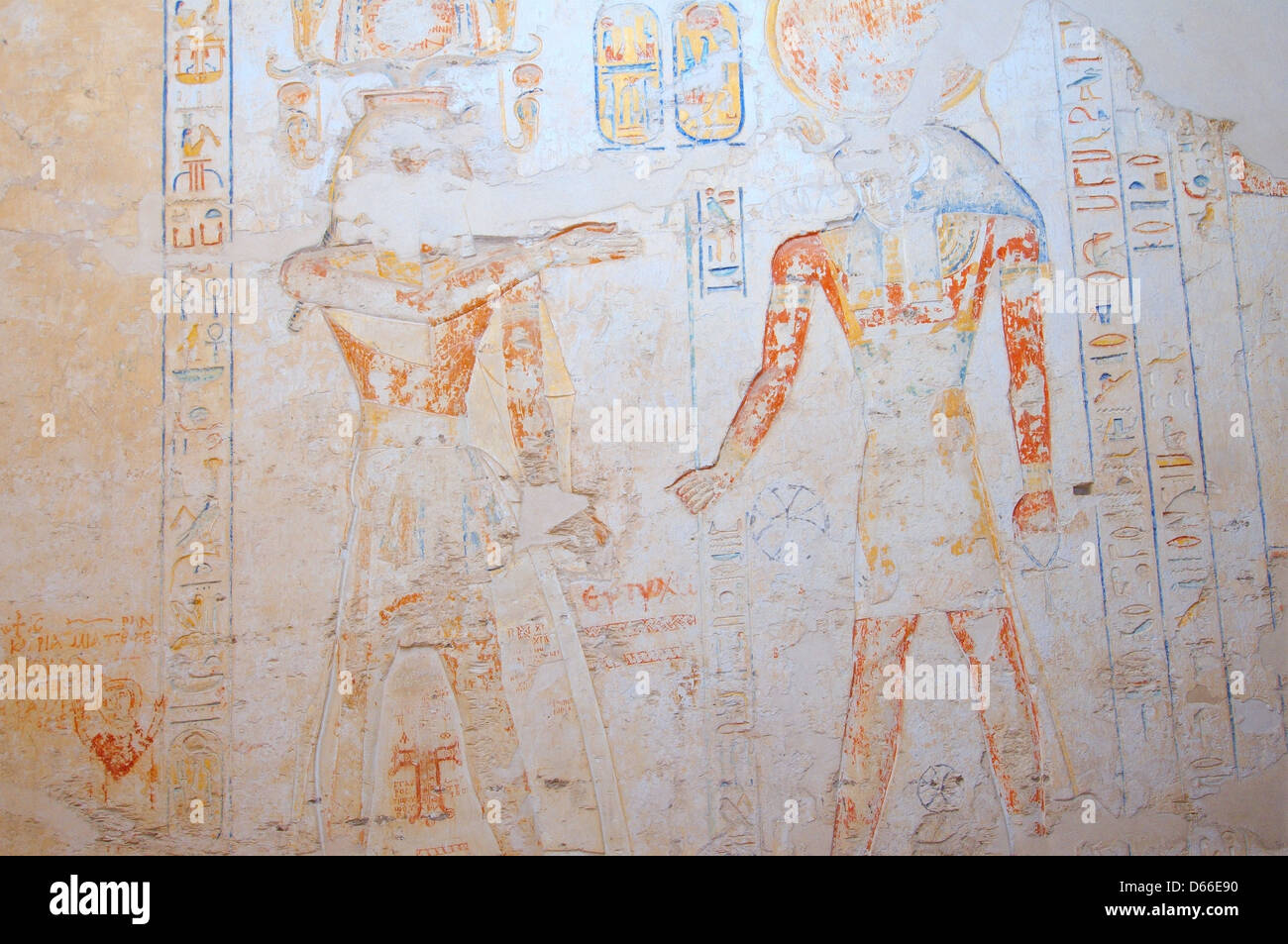 El interior de Ramsés IV KV2 tumba real, este valle de los Reyes, Luxor (Tebas), Egipto, África Foto de stock
