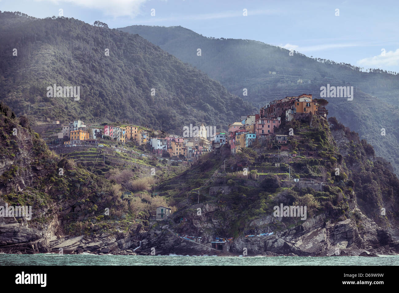 Corniglia, Cinque Terre, Liguria, Italia Foto de stock