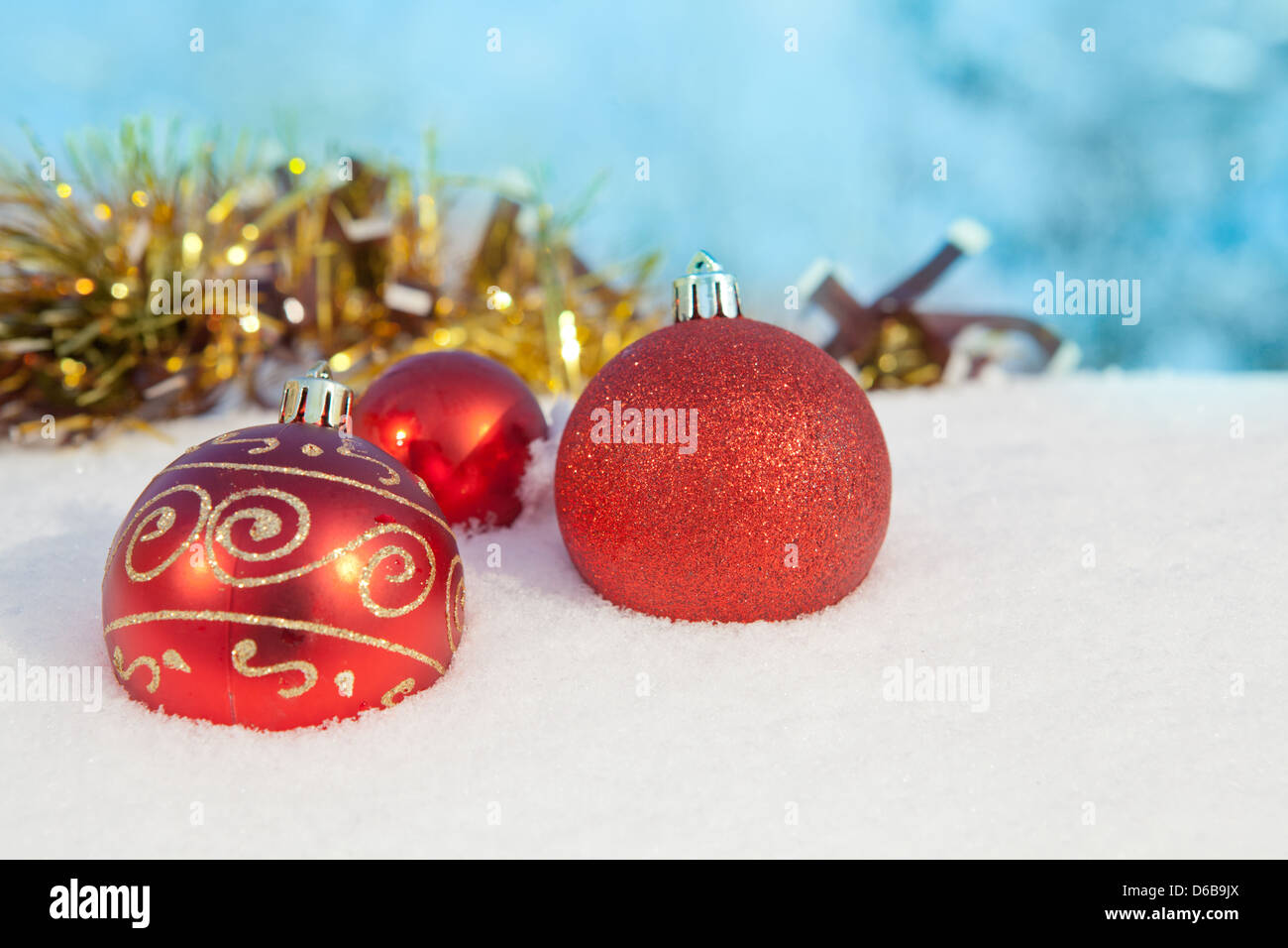Navidad decoración de nieve Foto de stock