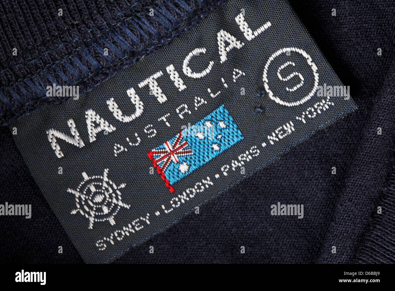 Australia náuticas en prenda de etiqueta Fotografía de stock - Alamy