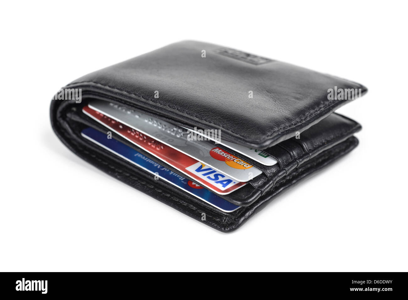 Billetera con tarjetas de crédito Foto de stock