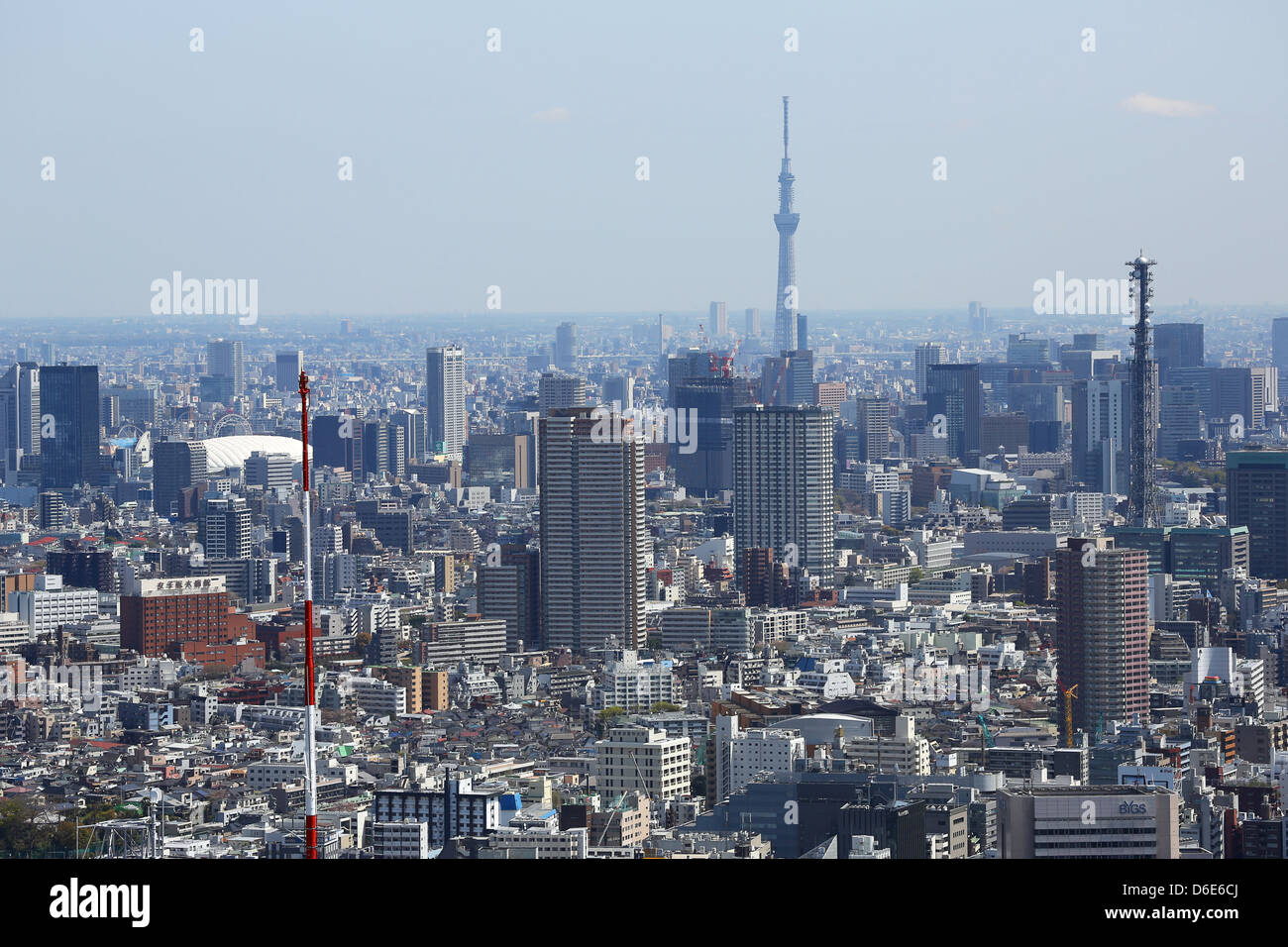 Vista general de la ciudad de Tokio desde Shinjuku, Tokio, Japón Foto de stock