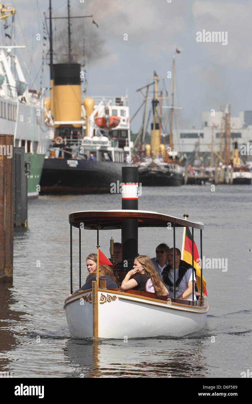 Flensburg, Alemania, un crucero en un barco a vapor en el Flensburg ronda de vapor Foto de stock