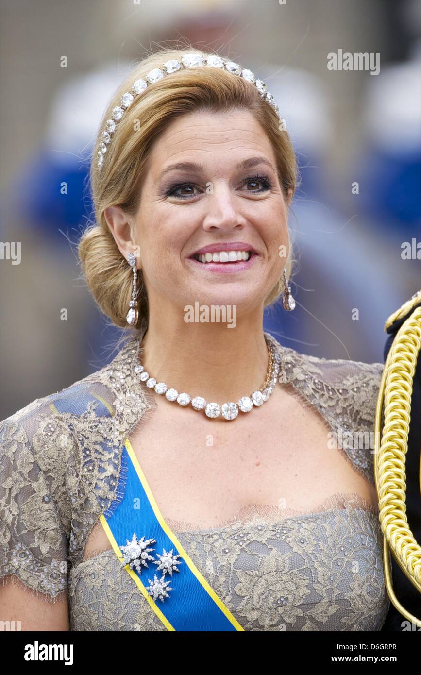 Junio 19, 2010 - Estocolmo, España - El Príncipe Willem-Alexander y la corona de la Princesa Máxima Zorreguieta asistir a la boda de la Princesa Heredera Victoria de Suecia y Daniel Westling el 19 de junio de 2010 en Estocolmo, Suecia (Crédito de la Imagen: © Jack Abuin/ZUMAPRESS.com) Foto de stock