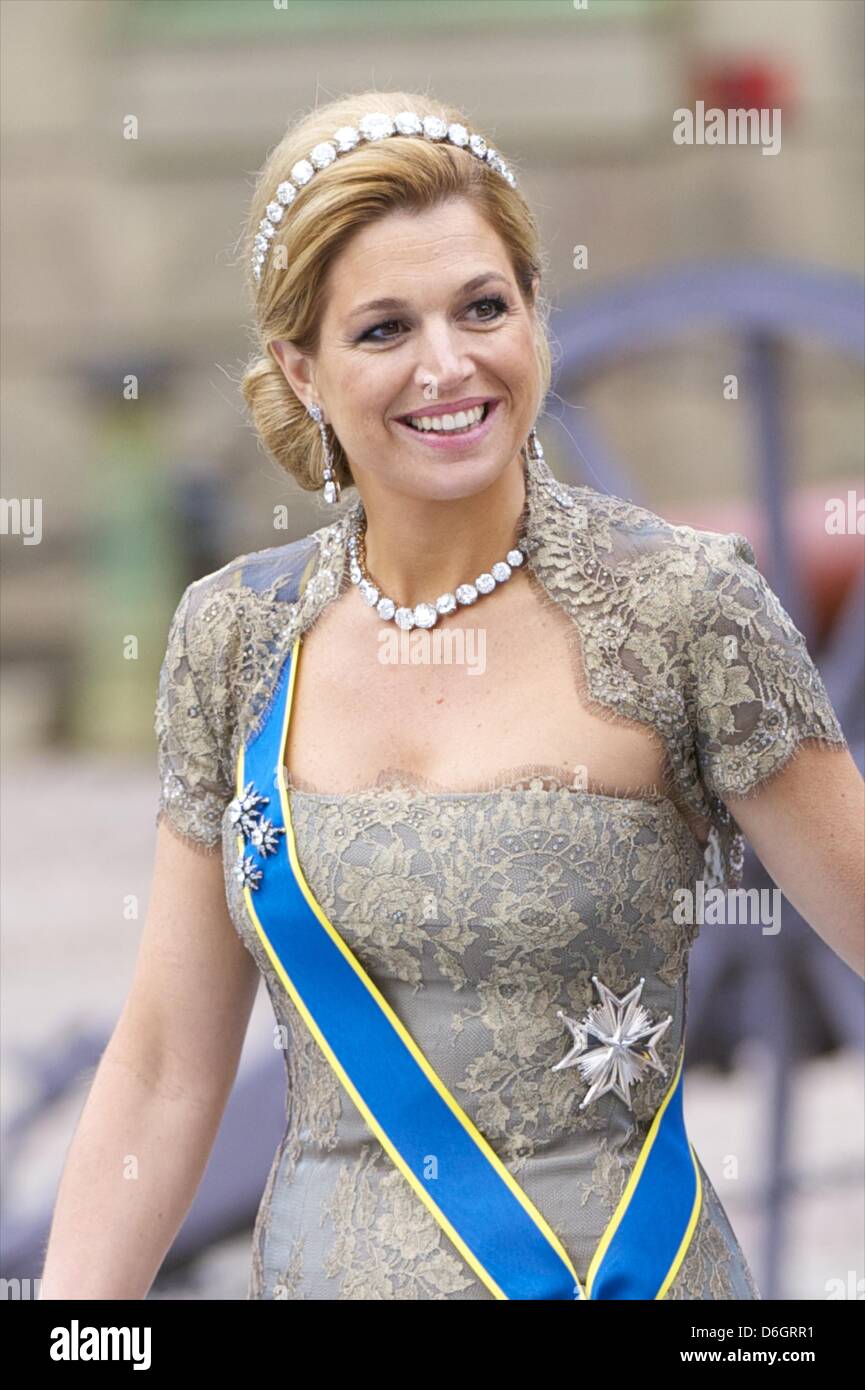 Junio 19, 2010 - Estocolmo, España - El Príncipe Willem-Alexander y la corona de la Princesa Máxima Zorreguieta asistir a la boda de la Princesa Heredera Victoria de Suecia y Daniel Westling el 19 de junio de 2010 en Estocolmo, Suecia (Crédito de la Imagen: © Jack Abuin/ZUMAPRESS.com) Foto de stock