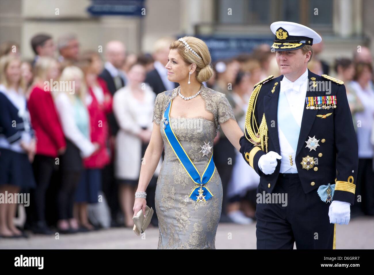 Junio 19, 2010 - Estocolmo, España - El Príncipe Willem-Alexander y la corona de la Princesa Máxima Zorreguieta asistir a la boda de la Princesa Heredera Victoria de Suecia y Daniel Westling el 19 de junio de 2010 en Estocolmo, Suecia (Crédito de la Imagen: © Jack Abuin/ZUMAPRESS.com) Foto de stock