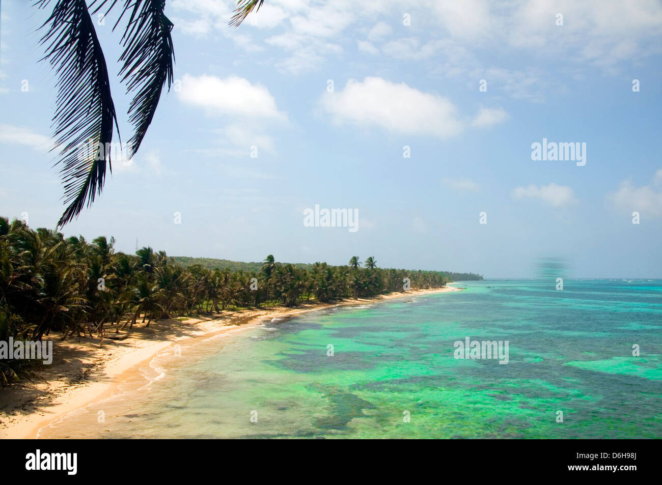 Playa Iguana subdesarrolladas Little Corn Island Nicaragua América Central el Mar Caribe Foto de stock