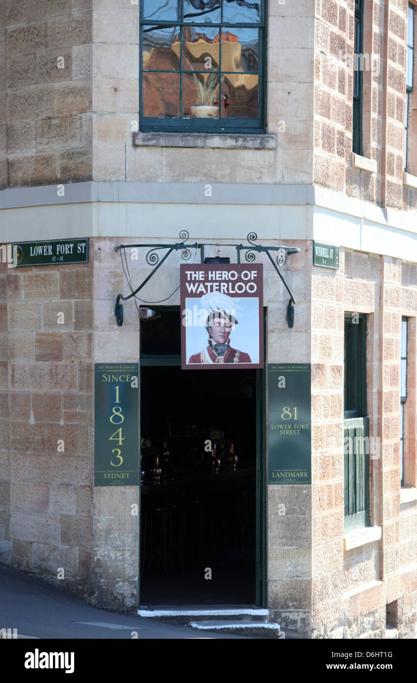 El Héroe de Waterloo Public House de Sydney Foto de stock