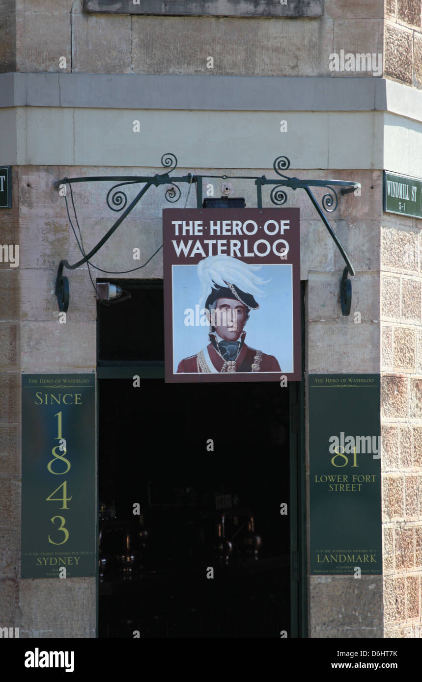El Héroe de Waterloo Public House de Sydney Foto de stock