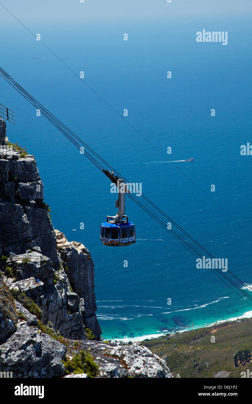 El teleférico de Table Mountain, Ciudad del Cabo, Sudáfrica Foto de stock