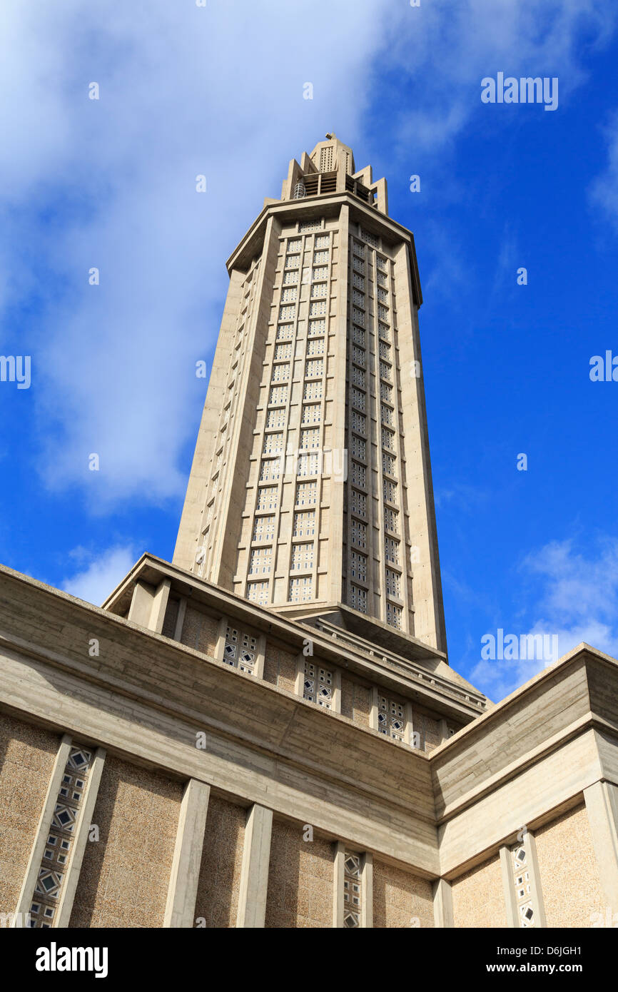 La Iglesia de San José, Le Havre, Normandía, Francia, Europa Foto de stock