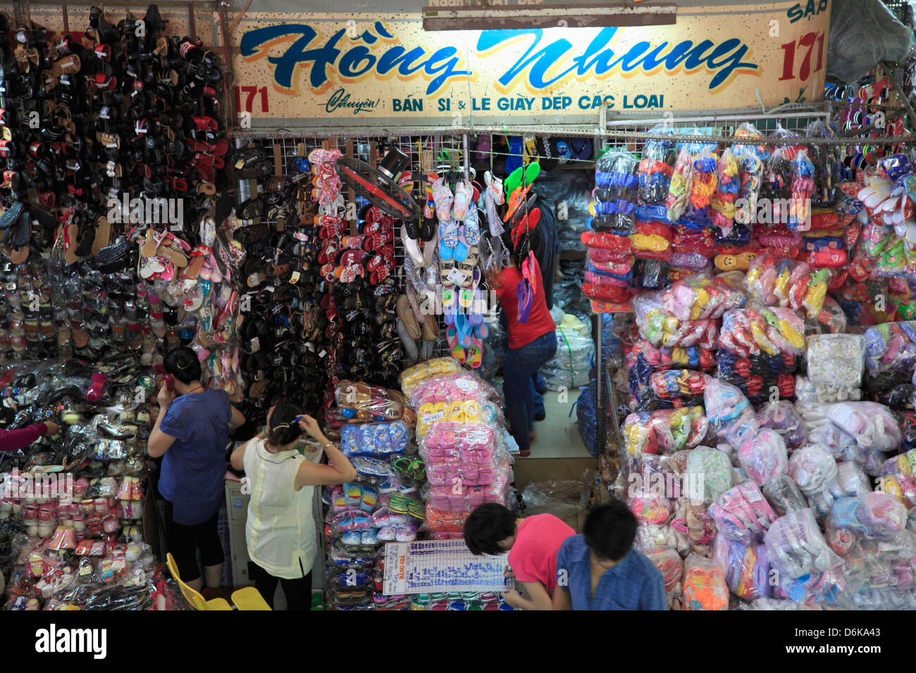 El Mercado Binh Tay, Cholon, el Barrio Chino, Ciudad Ho Chi Minh (Saigón), Vietnam, Indochina, en el sudeste de Asia, Asia Foto de stock