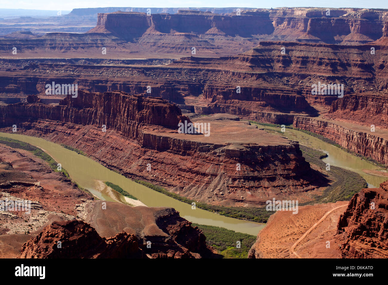 Vista sobre el Río Colorado, Utah, Estados Unidos de América, América del Norte Foto de stock