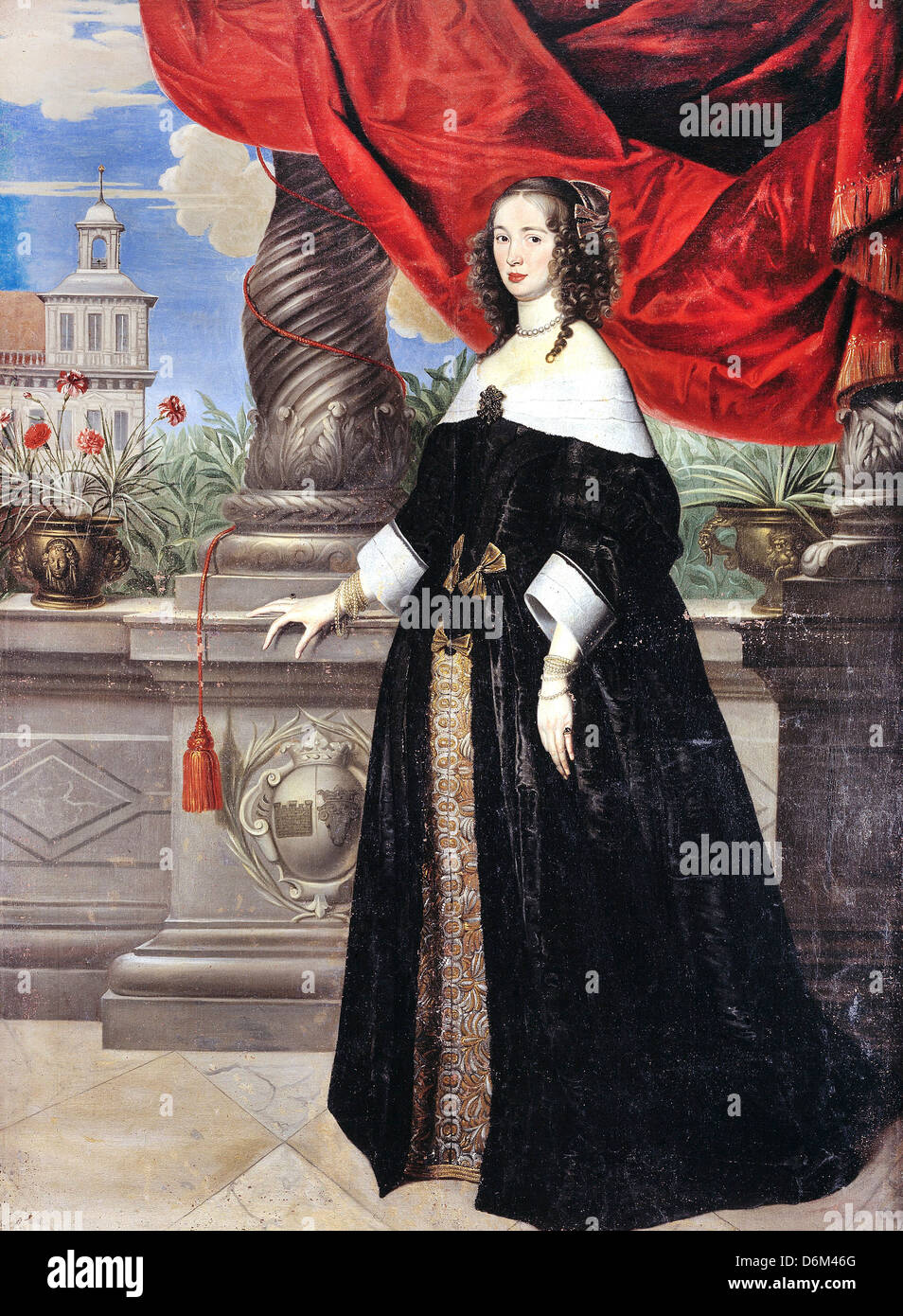 Anselm van Hulle, Anna Margareta von Haugwitz 1649 Óleo sobre lienzo. Castillo Skokloster, Habo, Suecia Foto de stock