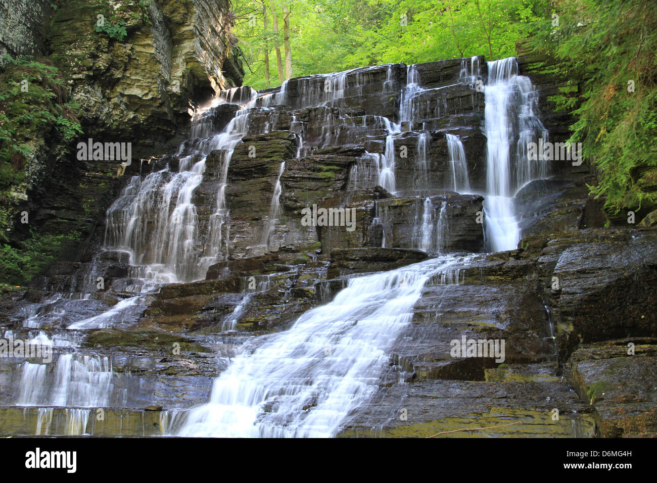 Cascadas, Fillmore Glen State Park, Nueva York Foto de stock