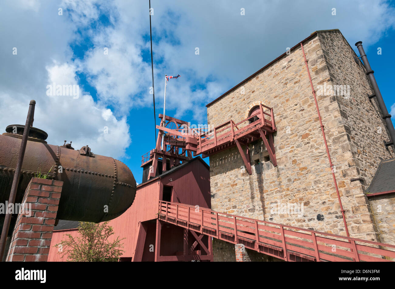 Gran Bretaña, Beamish, al norte de Inglaterra Open-Air Living History Museum, mina de la construcción Foto de stock