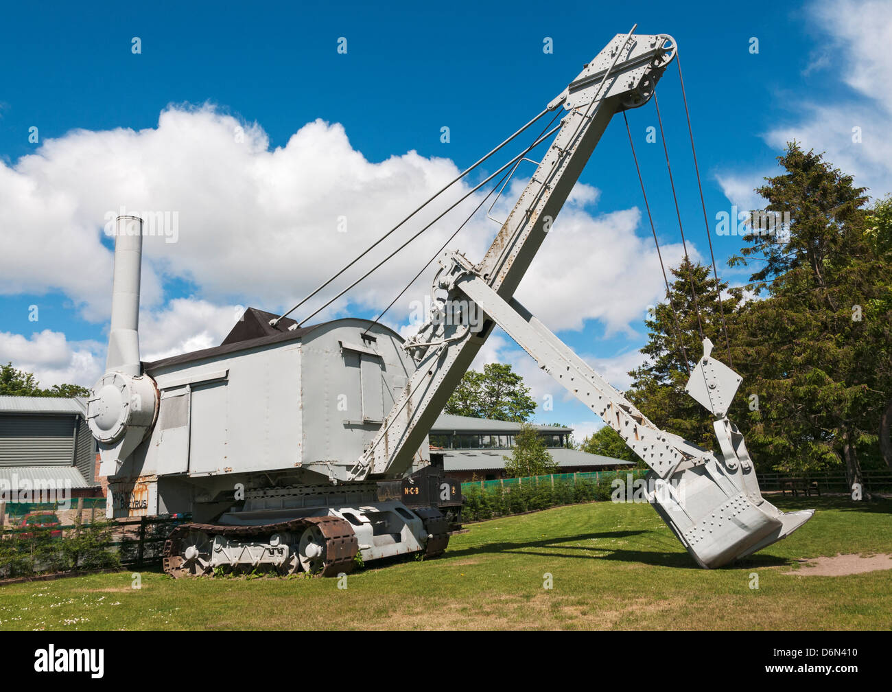 Gran Bretaña, Beamish, al norte de Inglaterra Open-Air Living History Museum 1931, Ruston Bucyrus, Excavadora de Vapor Foto de stock