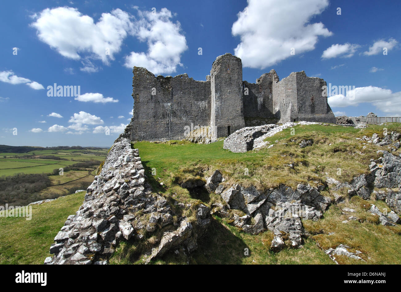 Castillo de Carreg Cennen, Gales del Sur Foto de stock