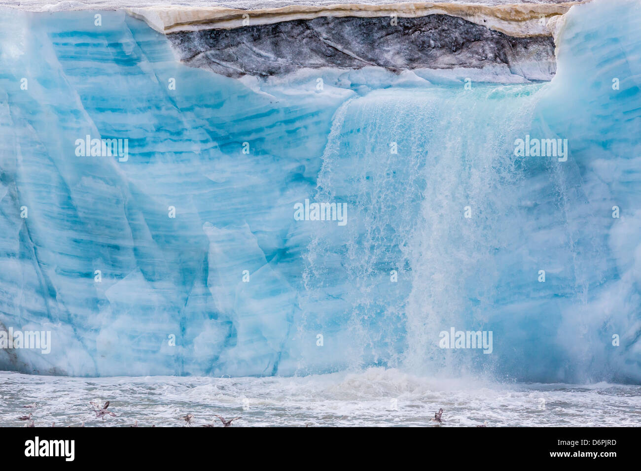 Glaciar Negribreen (Negri), Olav V Tierra, Spitsbergen, el archipiélago de Svalbard, Noruega, Escandinavia, Europa Foto de stock