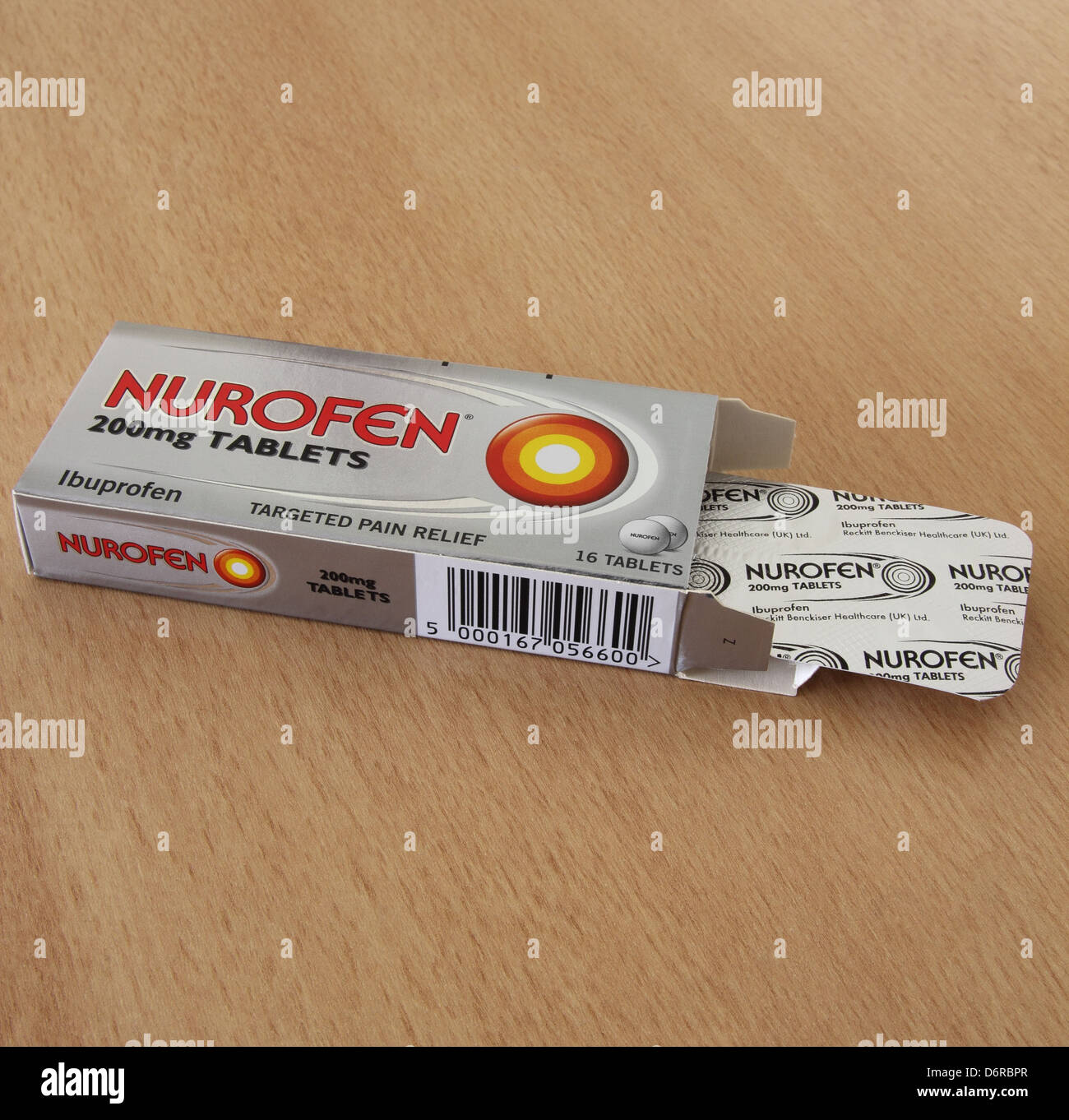 Nurofen analgésico ibuprofeno comprimidos Foto de stock