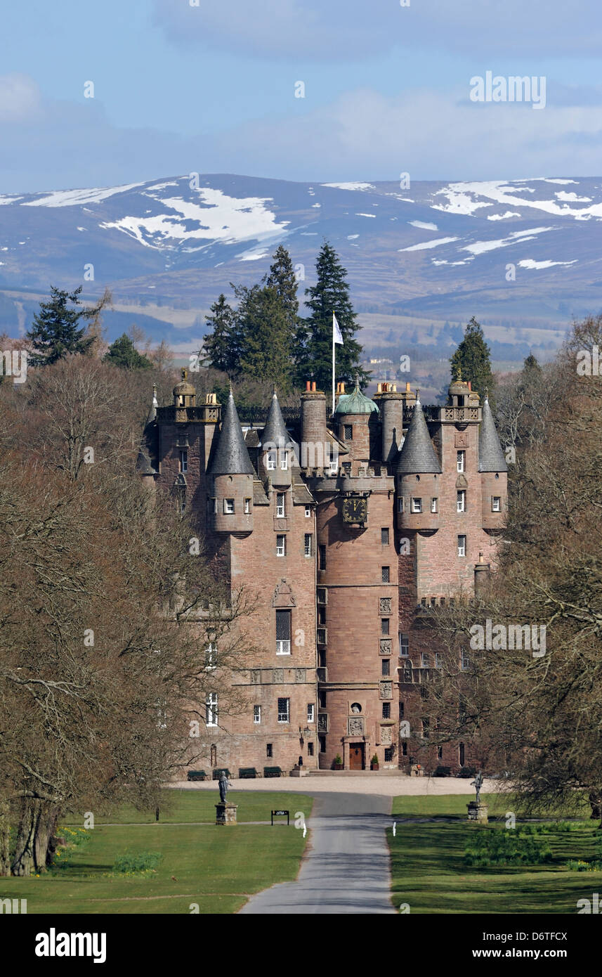 El Castillo de Glamis, Angus, Escocia, Reino Unido Foto de stock