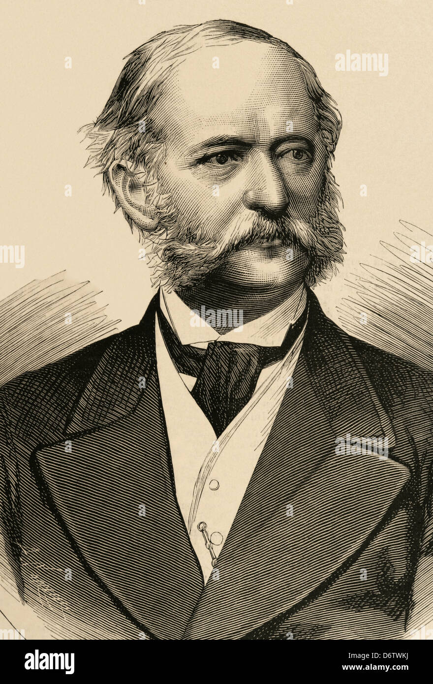 El barón Heinrich Karl von Haymerle (1828-1881). Estadista austríaco. 'La Ilustración española y americana", 1879. Foto de stock
