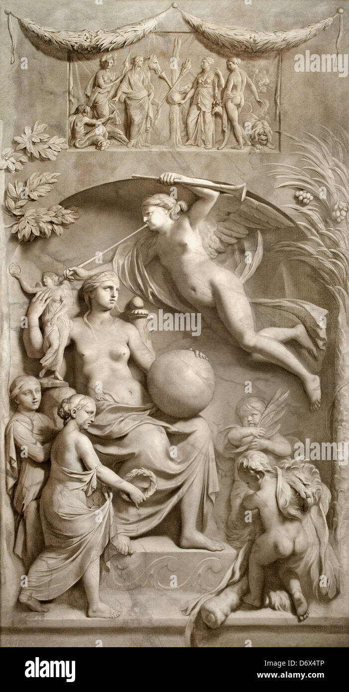 Alegoría de la Fama 1675 - 1683 Gerard de Lairesse 1641 - 1711 Holanda Holandesa Foto de stock