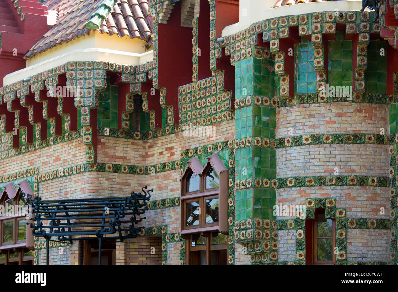 Atracción turística el capricho de Gaudí (el caprice villa quijano) de comillas en Cantabria, al norte de España Foto de stock