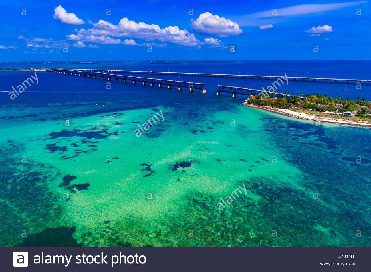 Vista aérea de Bahía Honda State Park, Big Pine Key, Florida Keys
