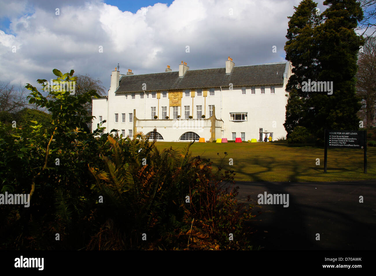 Casa para un amante del arte Bellahouston Park Glasgow Foto de stock