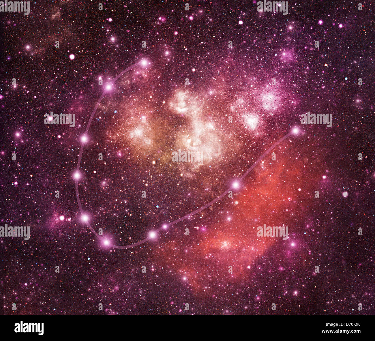 Representación de la constelación de Corona