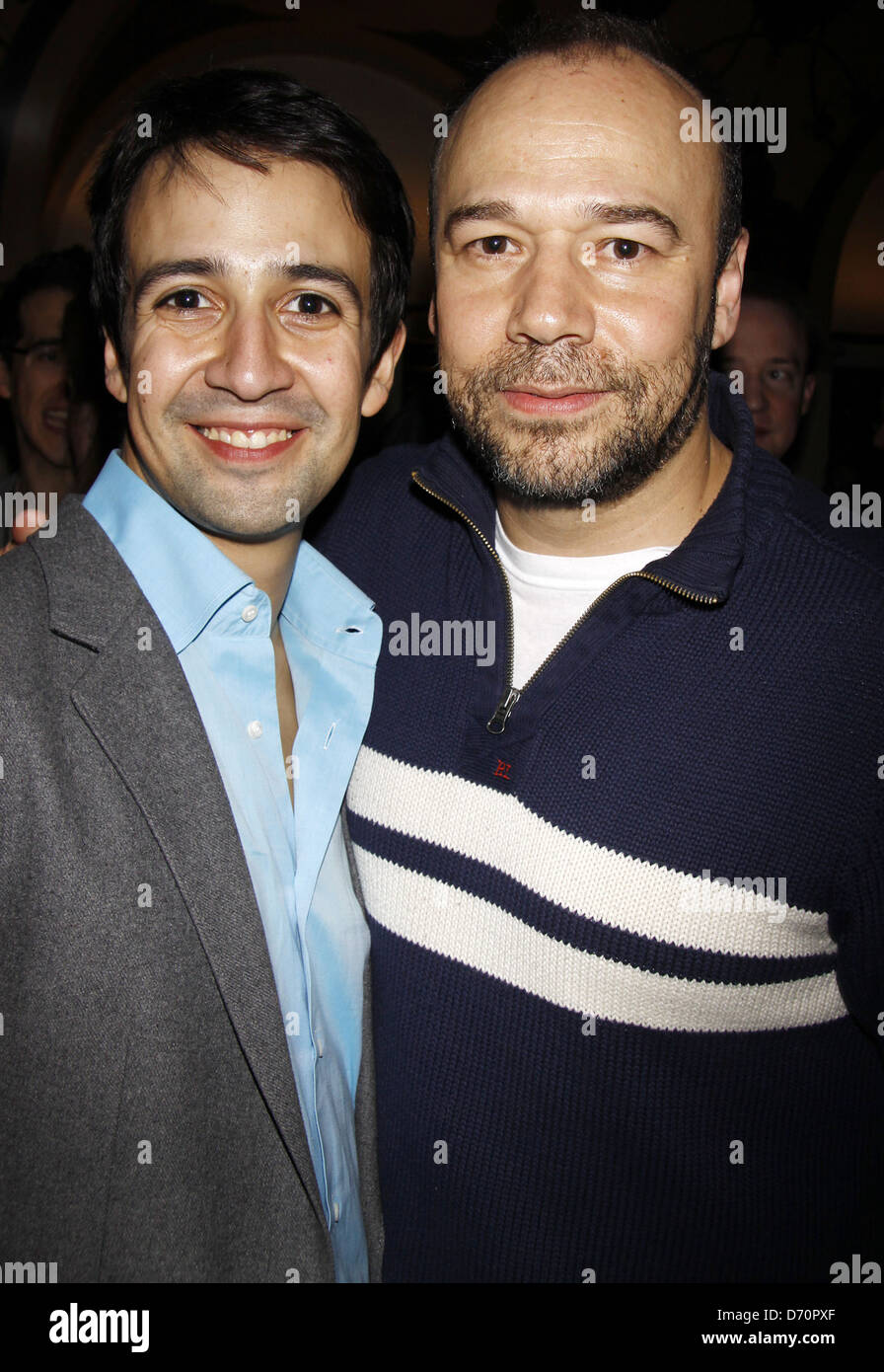 Lin Manuel Miranda y Danny Burstein cerrando la noche despu s del