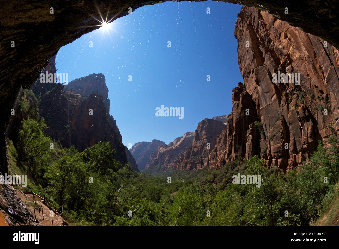 Estados Unidos, Utah, el Parque Nacional de Zion, llanto Rock Foto de stock
