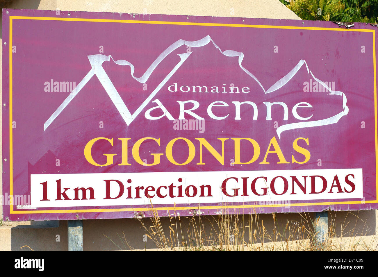 Enólogo Gigondas s cartel Vaucluse Provence Foto de stock
