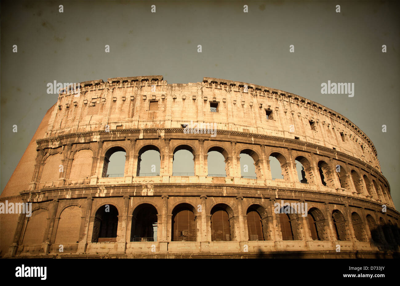 Vintage Colosseum, Roma Foto de stock