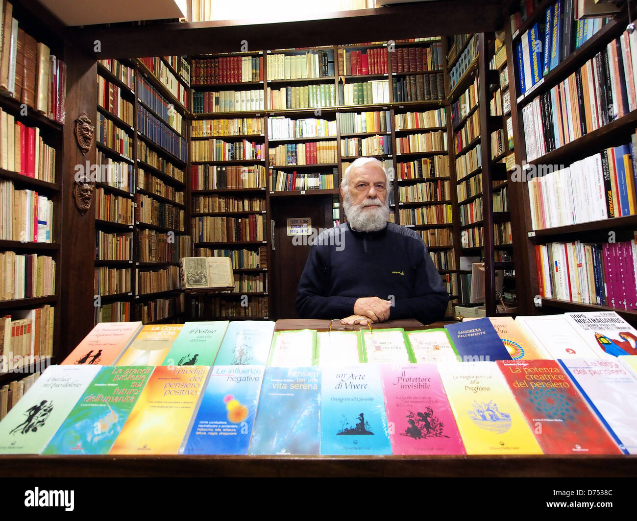 Histórico de Roma tienda librería Rotondi Italia por Andrea quercioli Foto de stock