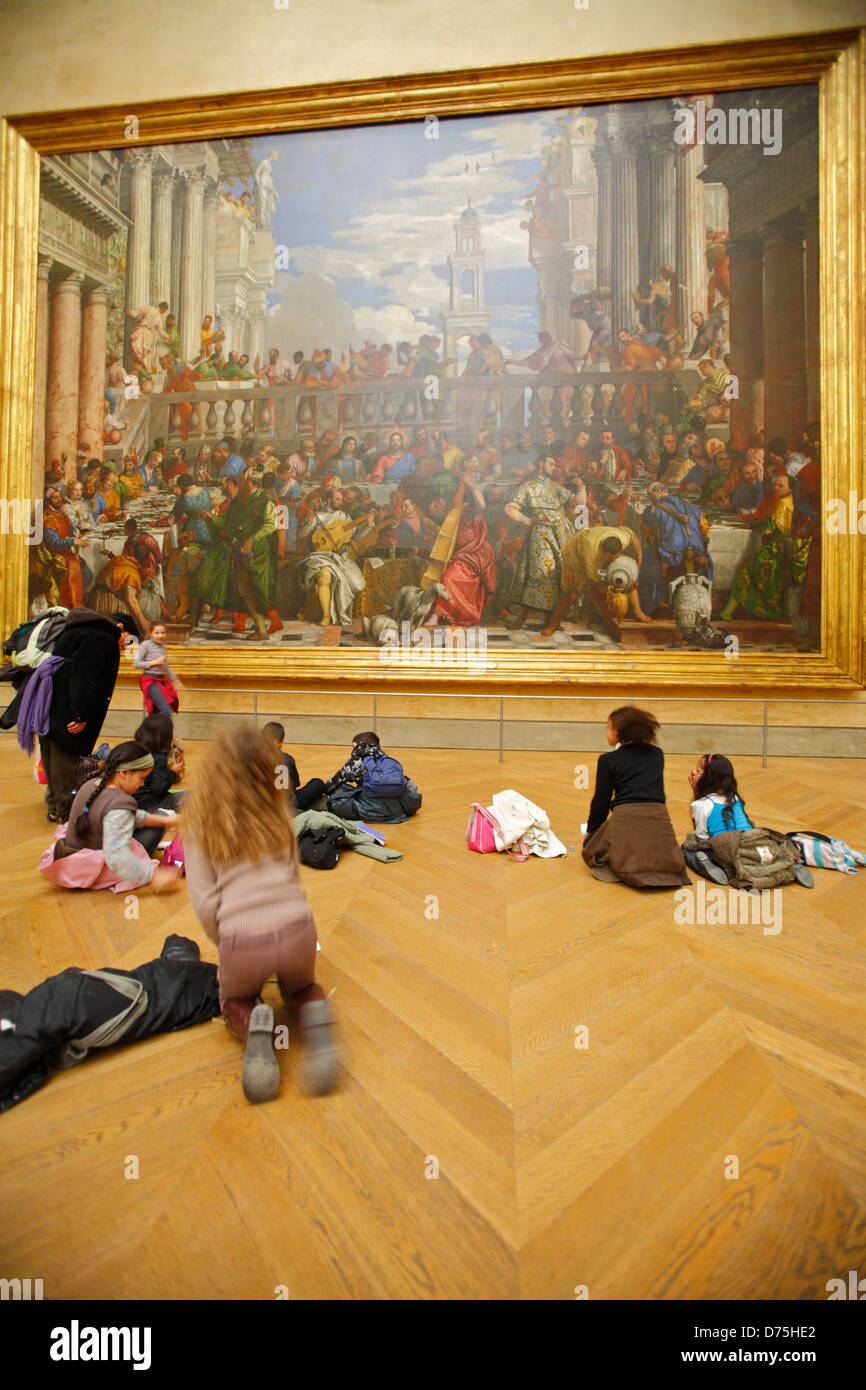 Las bodas de Caná por Veronese, Museo del Louvre, París, Francia Fotografía  de stock - Alamy