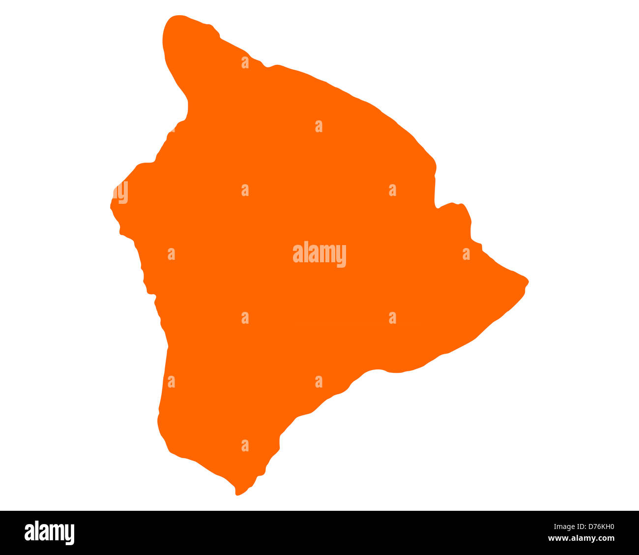 Mapa de Hawai Foto de stock