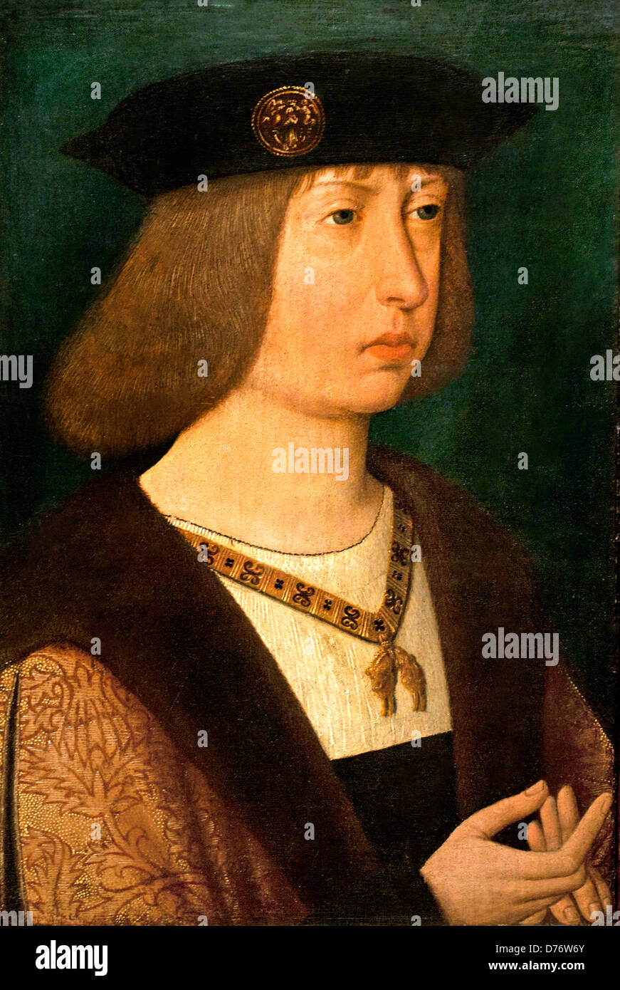 Retrato de Felipe el Hermoso 1500 Duque de Borgoña Francia Países Bajos del sur Foto de stock